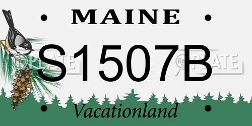S1507B Maine License Plate
