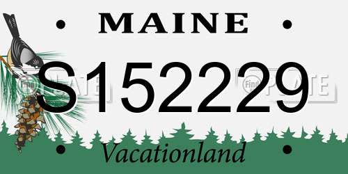 S152229 Maine License Plate