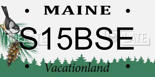 S15BSE Maine License Plate