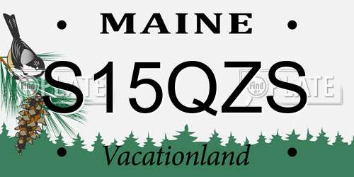 S15QZS Maine License Plate