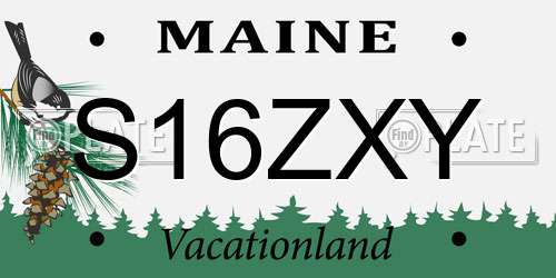 S16ZXY Maine License Plate