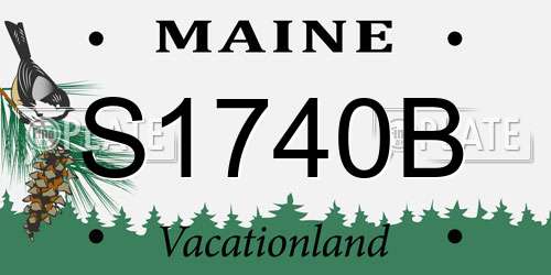 S1740B Maine License Plate