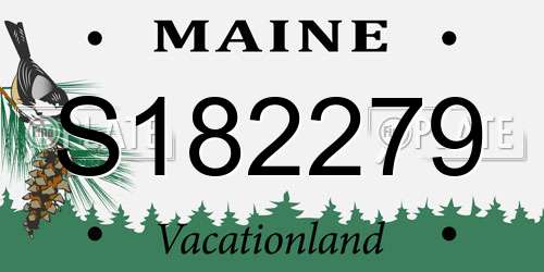 S182279 Maine License Plate