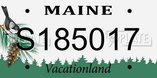 S185017 Maine License Plate