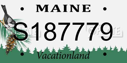 S187779 Maine License Plate