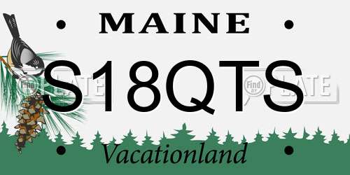 S18QTS Maine License Plate