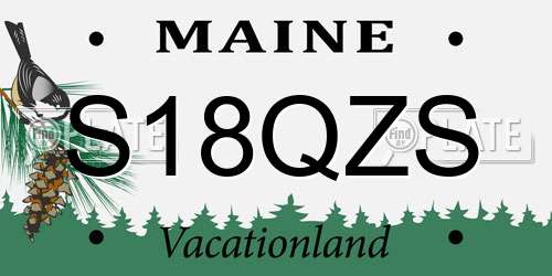 S18QZS Maine License Plate