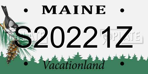 S20221Z Maine License Plate