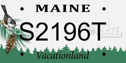 S2196T Maine License Plate