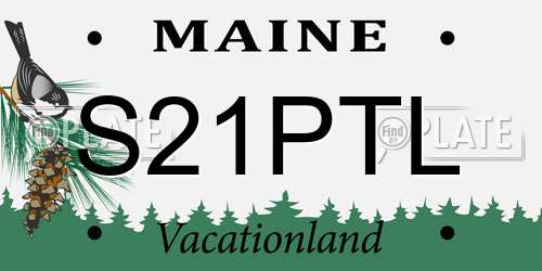 S21PTL Maine License Plate