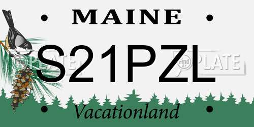 S21PZL Maine License Plate
