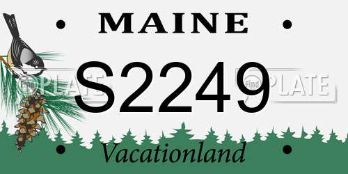 S2249 Maine License Plate