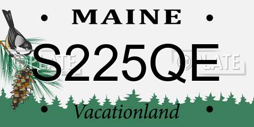 S225QE Maine License Plate