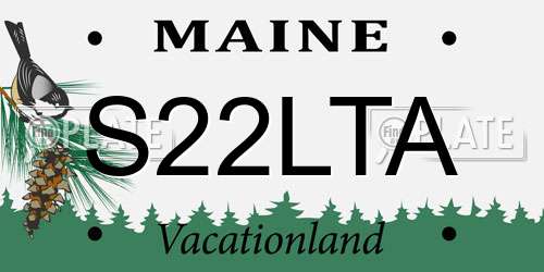 S22LTA Maine License Plate