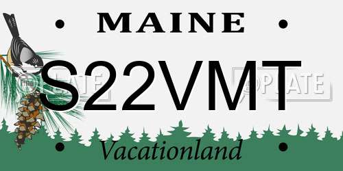 S22VMT Maine License Plate