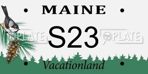 S23 Maine License Plate