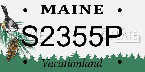 S2355P Maine License Plate