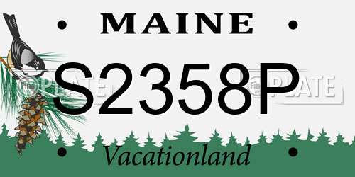 S2358P Maine License Plate