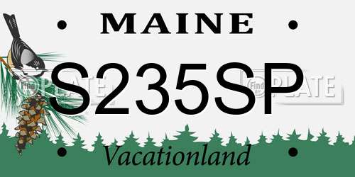 S235SP Maine License Plate