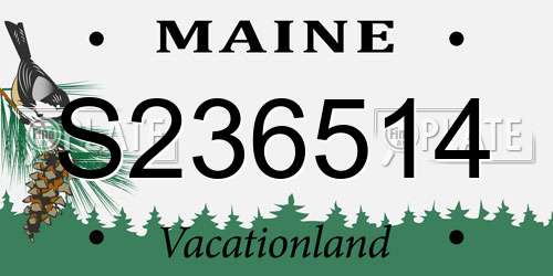 S236514 Maine License Plate