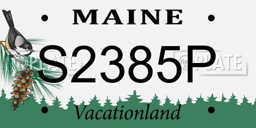 S2385P Maine License Plate