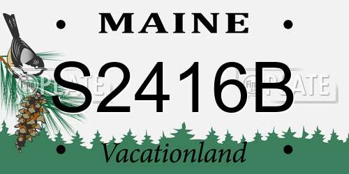 S2416B Maine License Plate