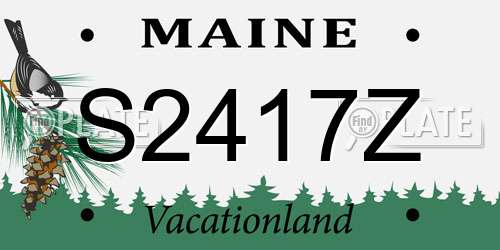 S2417Z Maine License Plate
