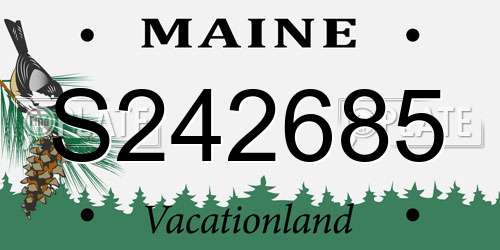 S242685 Maine License Plate