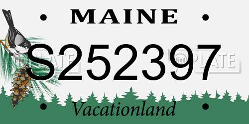 S252397 Maine License Plate
