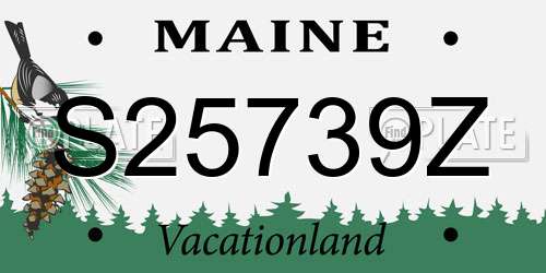S25739Z Maine License Plate