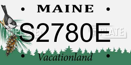 S2780E Maine License Plate