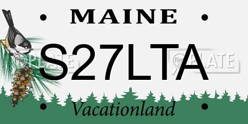 S27LTA Maine License Plate