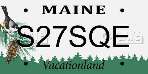 S27SQE Maine License Plate
