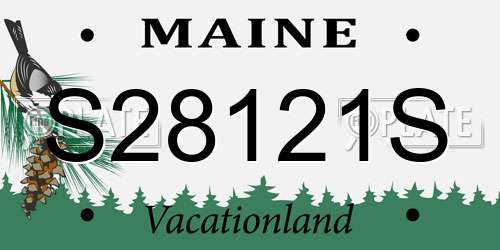 S28121S Maine License Plate