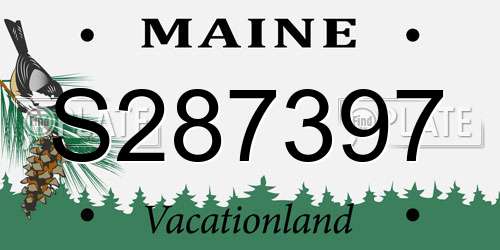 S287397 Maine License Plate