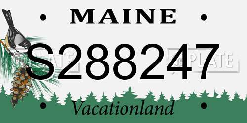 S288247 Maine License Plate
