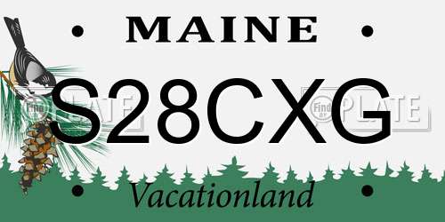 S28CXG Maine License Plate