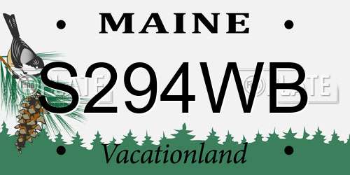 S294WB Maine License Plate