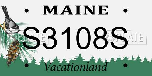 S3108S Maine License Plate