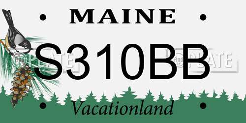 S310BB Maine License Plate