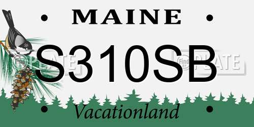 S310SB Maine License Plate