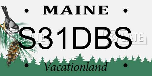 S31DBS Maine License Plate