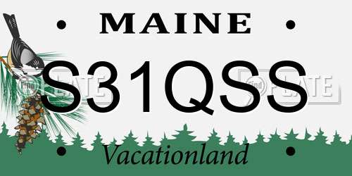 S31QSS Maine License Plate