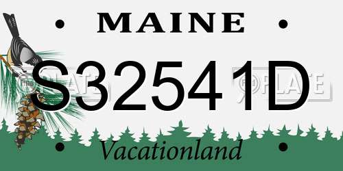 S32541D Maine License Plate