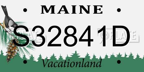 S32841D Maine License Plate