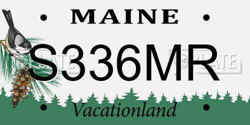 S336MR Maine License Plate