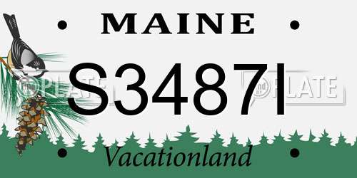 S3487I Maine License Plate