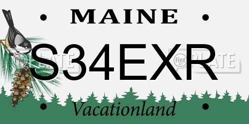 S34EXR Maine License Plate