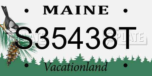 S35438T Maine License Plate