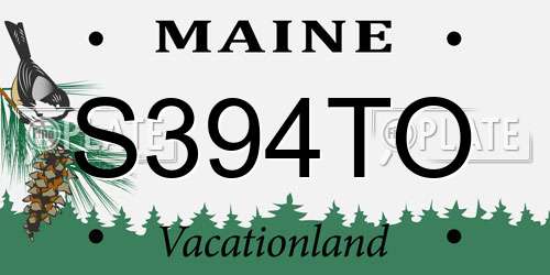 S394TO Maine License Plate
